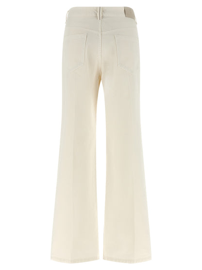 Brunello Cucinelli Weiße Baumwolljeans im Relaxed Fit