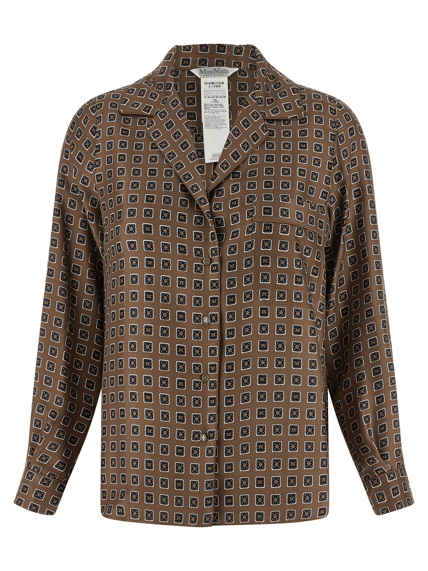 Max Mara Braune Seidenbluse