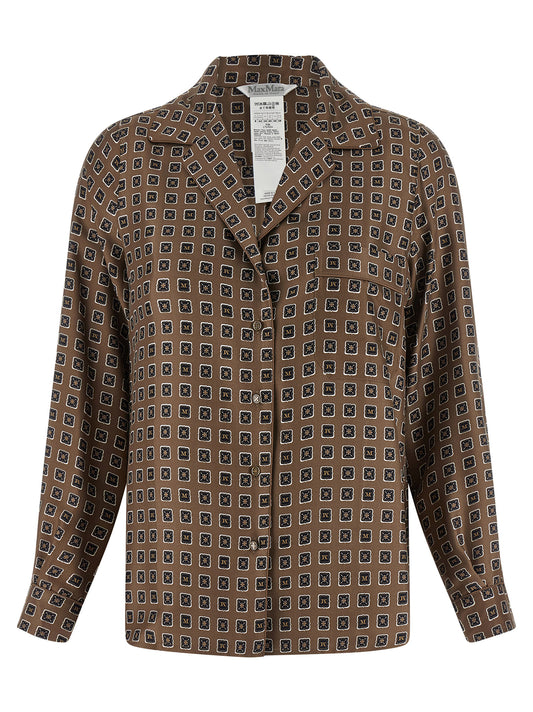Max Mara Braune Seidenbluse