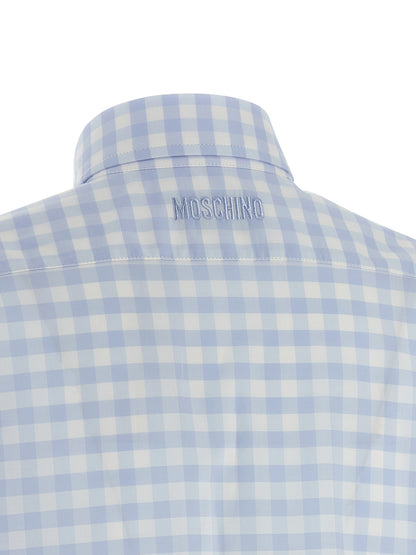 Moschino Blaue Baumwollbluse
