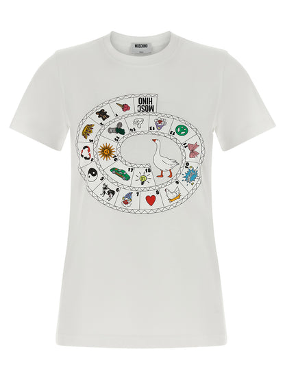 Moschino Weißes Baumwoll-T-Shirt