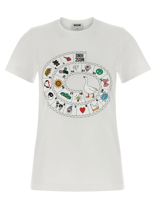 Moschino Weißes Baumwoll-T-Shirt