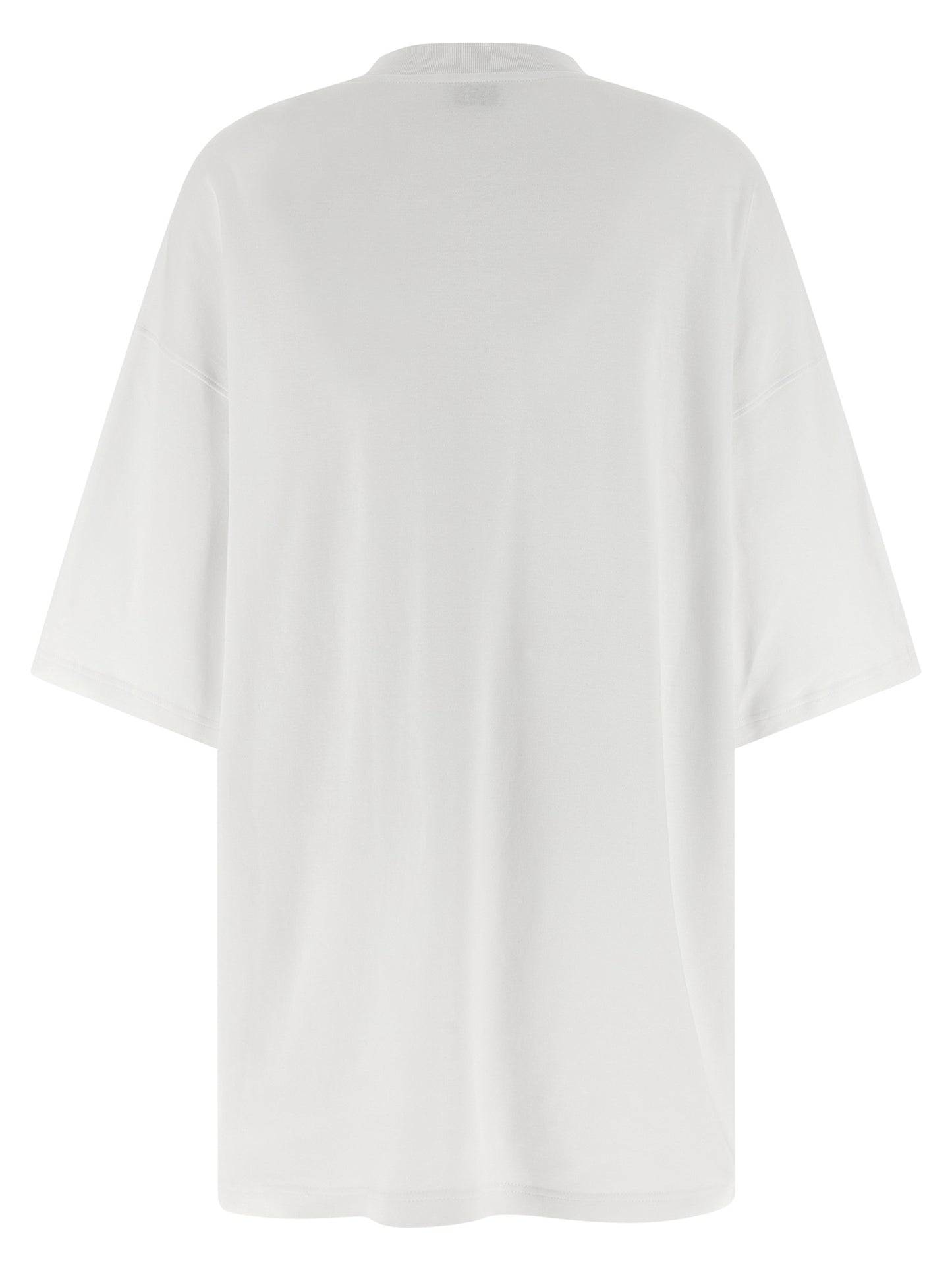 Moschino Weißes Baumwoll-Kurzkleid