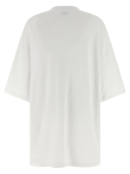 Moschino Weißes Baumwoll-Kurzkleid
