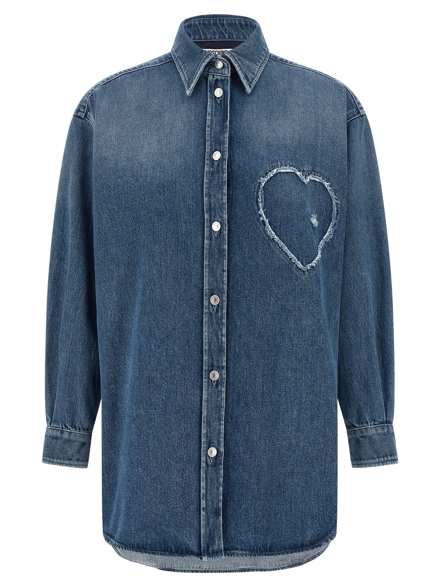 Moschino Blaue Baumwollbluse