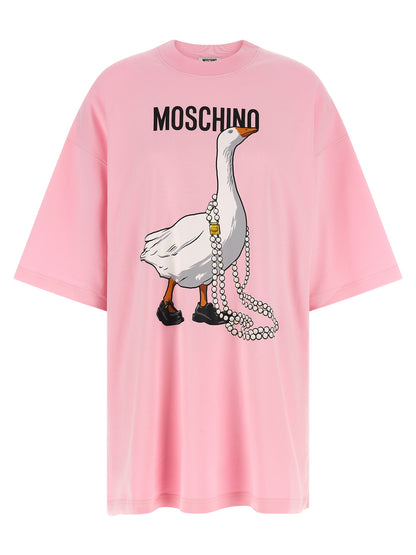 Moschino Kurzes Kleid aus mehrfarbiger Baumwolle