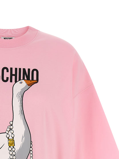 Moschino Kurzes Kleid aus mehrfarbiger Baumwolle