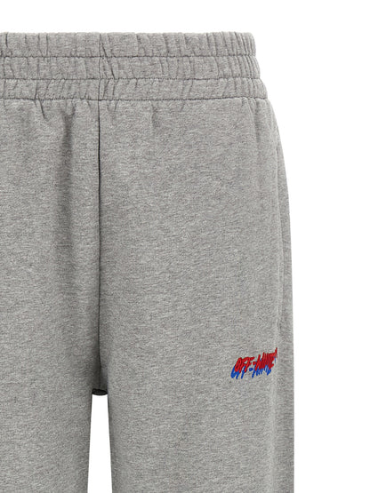Off-White Graue Baumwoll-Jogginghose (Sporthose)