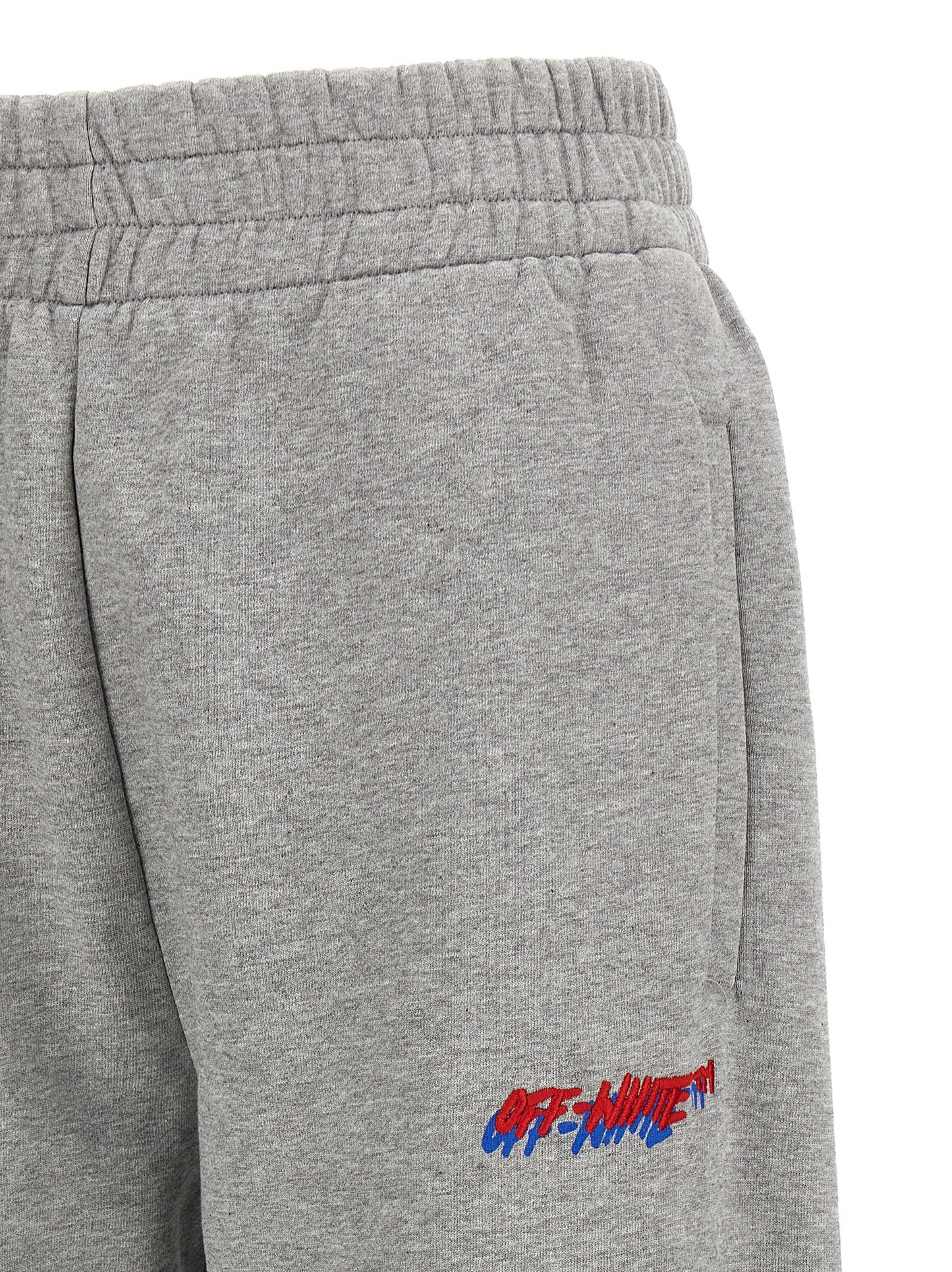 Off-White Graue Baumwoll-Jogginghose (Sporthose)