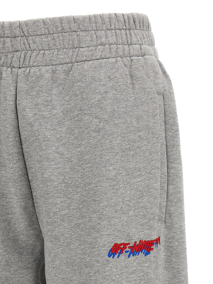 Off-White Graue Baumwoll-Jogginghose (Sporthose)