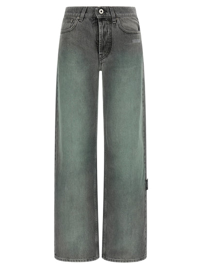 Off-White Graue Jeans aus Baumwolle