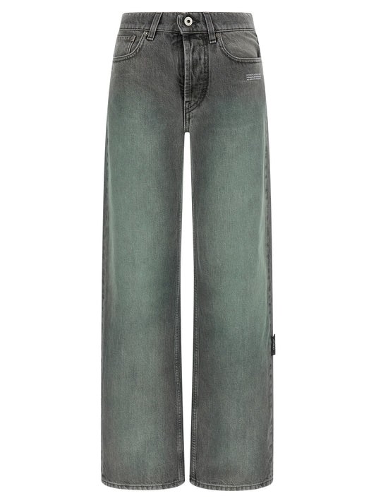 Off-White Graue Jeans aus Baumwolle