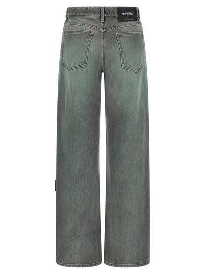 Off-White Graue Jeans aus Baumwolle