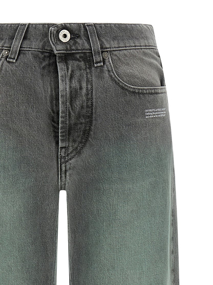 Off-White Graue Jeans aus Baumwolle