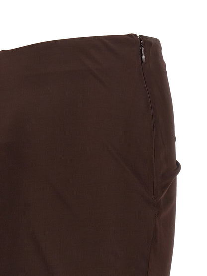 Elisabetta Franchi Brauner Minirock aus Viskose