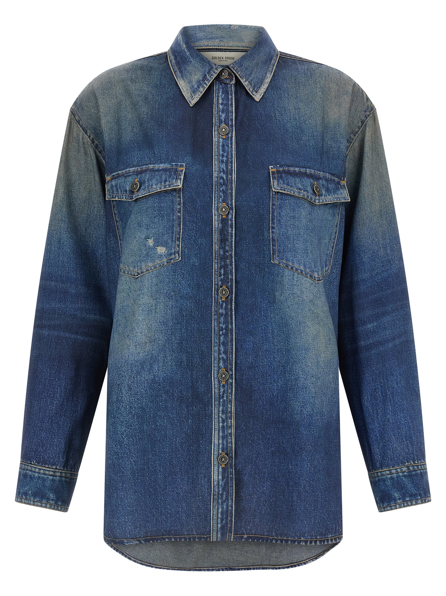 Golden Goose Blaue Polyester-Bluse