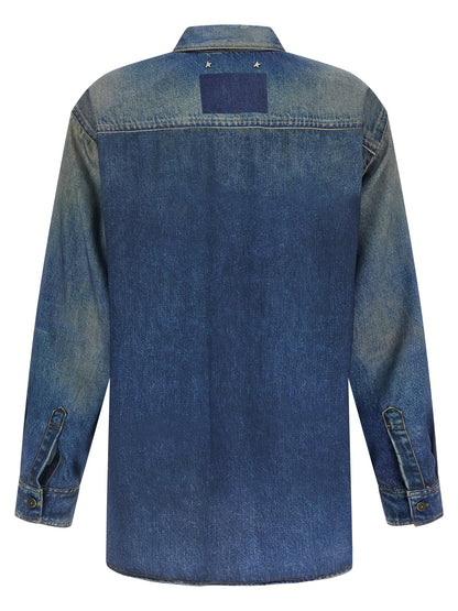 Golden Goose Blaue Polyester-Bluse