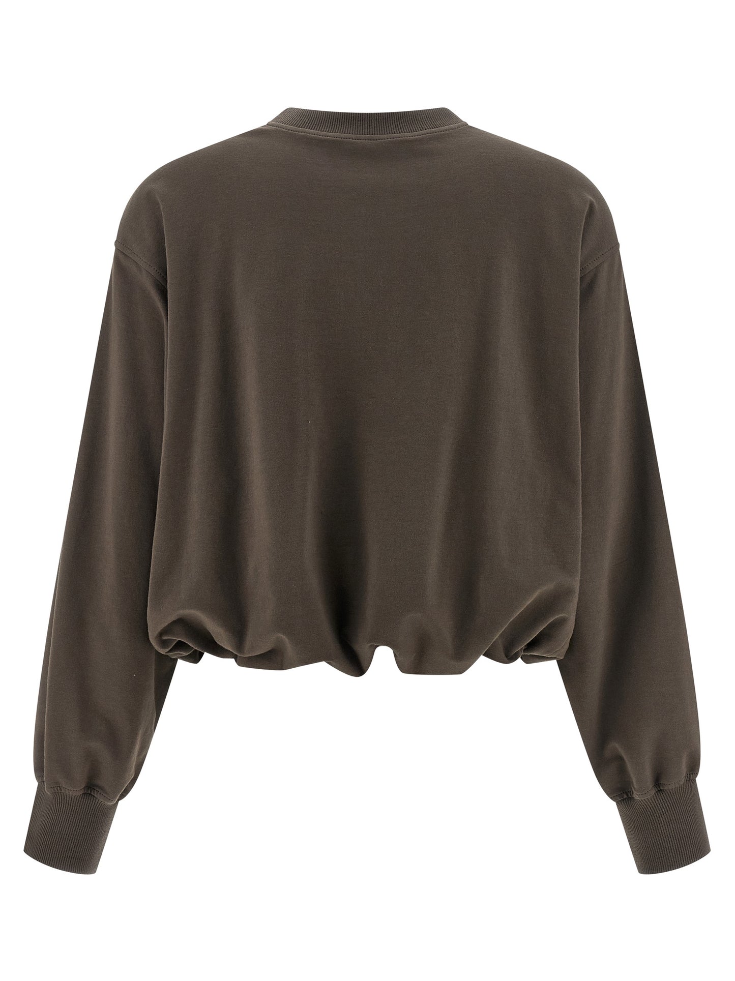 Brunello Cucinelli Brauner Baumwoll-Sweatshirt