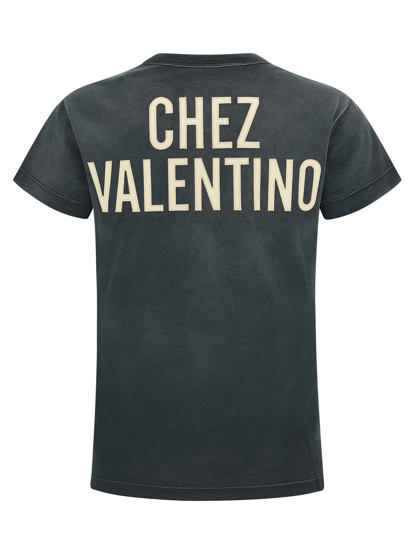Valentino Garavani Graues Baumwoll-T-Shirt