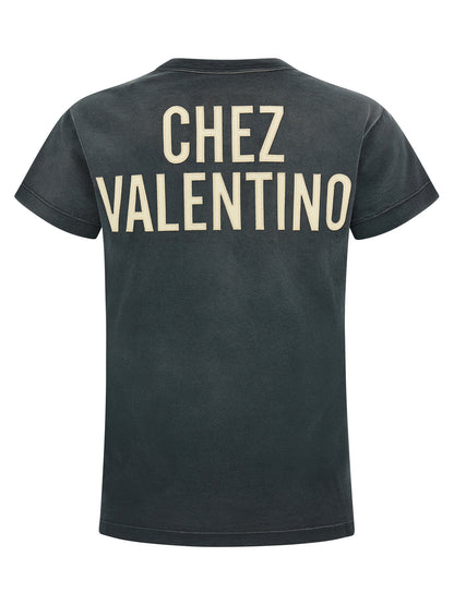 Valentino Garavani Graues Baumwoll-T-Shirt