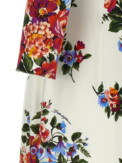 Dolce & Gabbana Weißes Midikleid aus Viskose