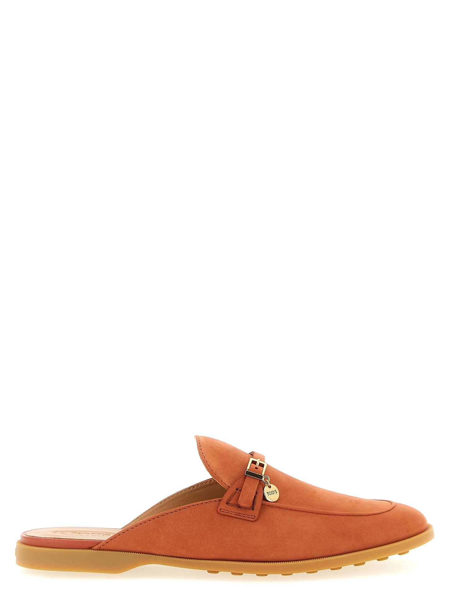 Tod's Orange Kalbsleder Mules