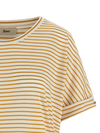 Herno Zweifarbiges Lyocell-T-Shirt – Produktansicht 3 | Arca Lucia