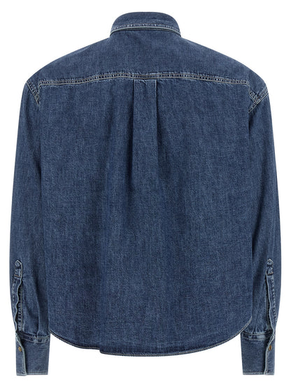 Brunello Cucinelli Blaue Baumwollbluse