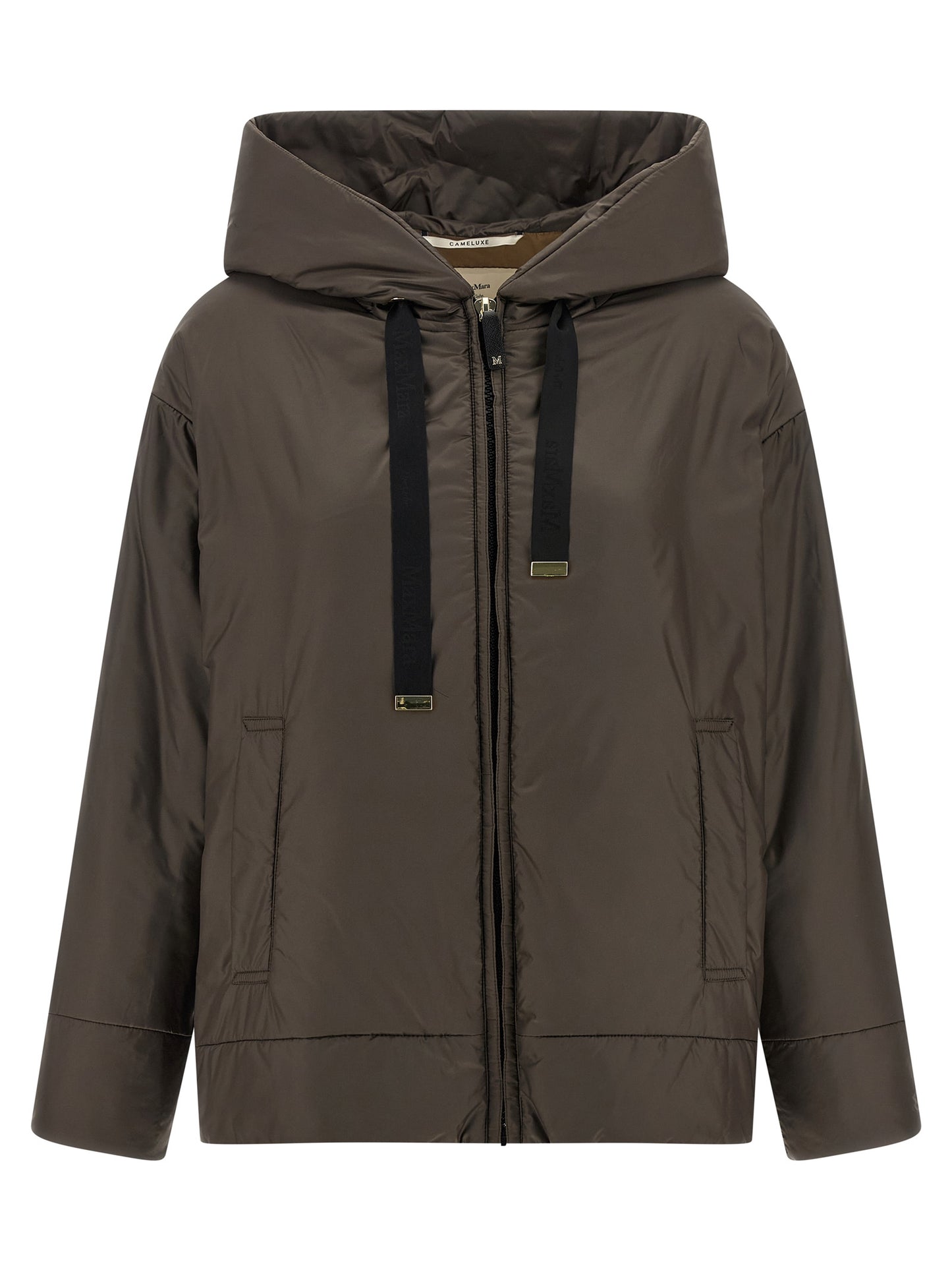 Max Mara Braune Shell-Jacke aus Polyester