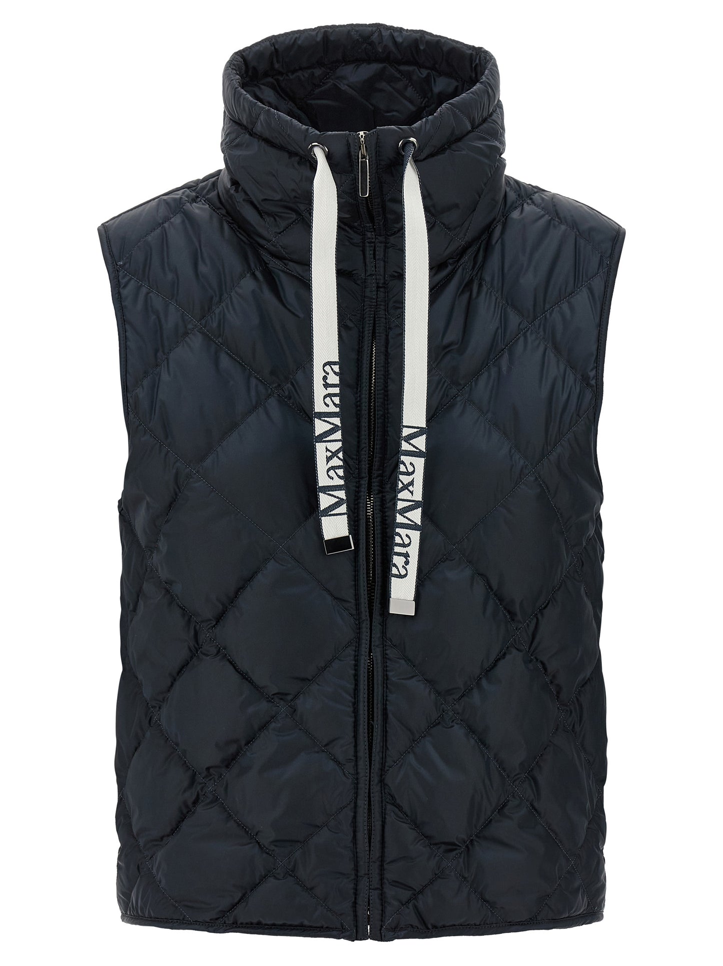 Max Mara Blaue Ärmellose Jacke aus Polyamid