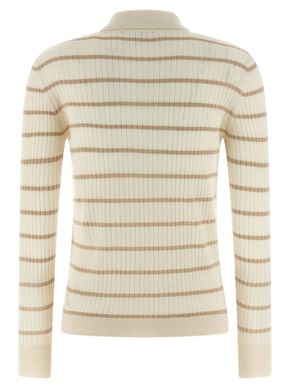 Max Mara Beige Kaschmir-Poloshirt