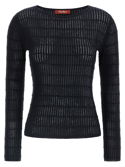 Max Mara Blauer Seiden-Cardigan