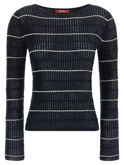 Max Mara Blauer Seiden-Cardigan