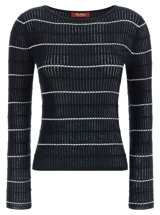 Max Mara Blauer Seiden-Cardigan