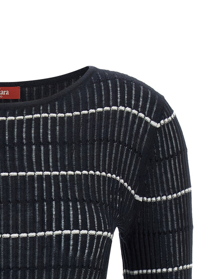 Max Mara Blauer Seiden-Cardigan