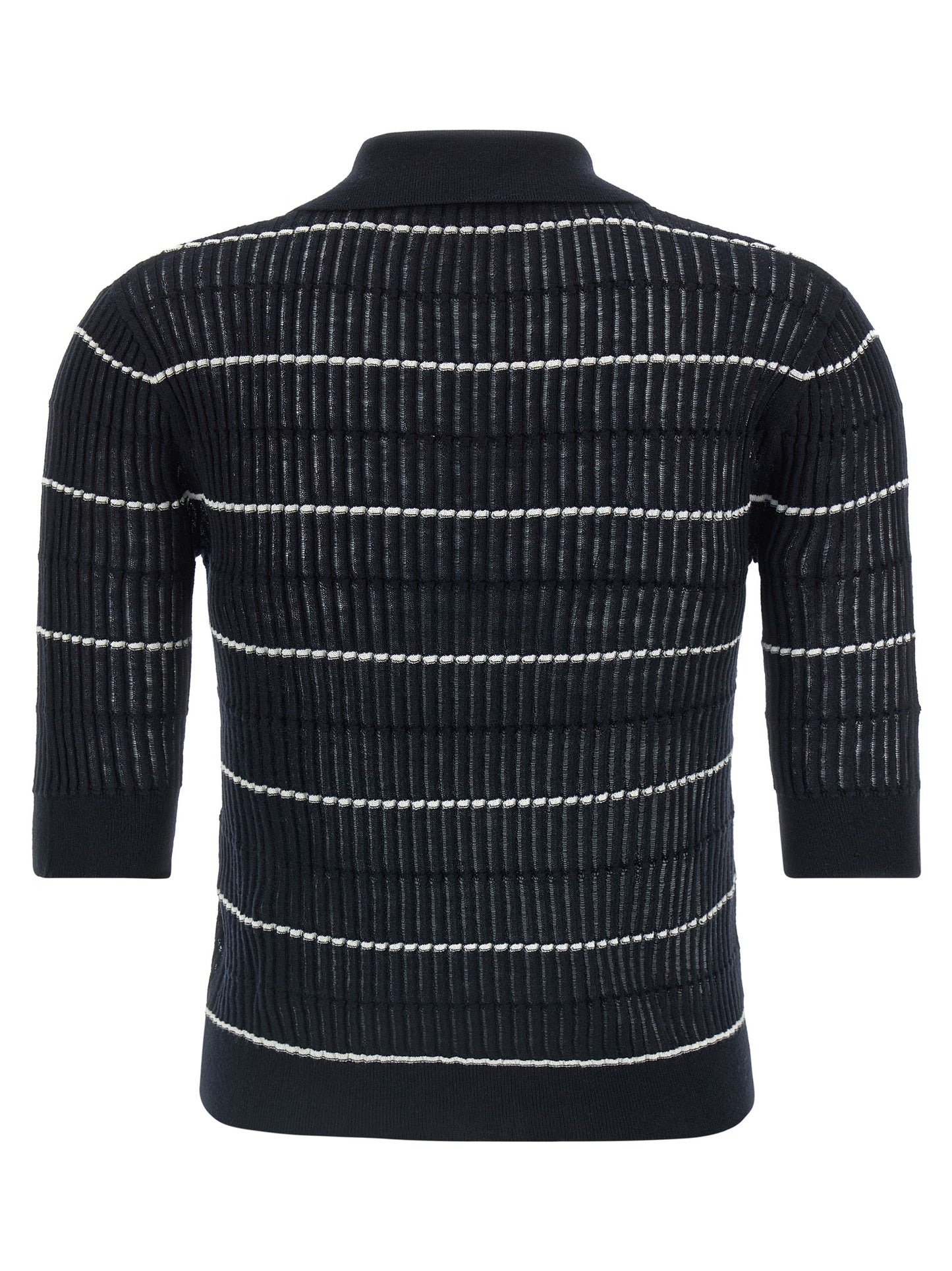 Max Mara Blaues Poloshirt aus Seide