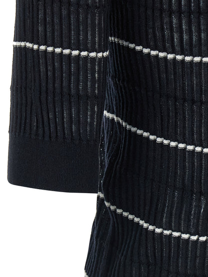 Max Mara Blaues Poloshirt aus Seide
