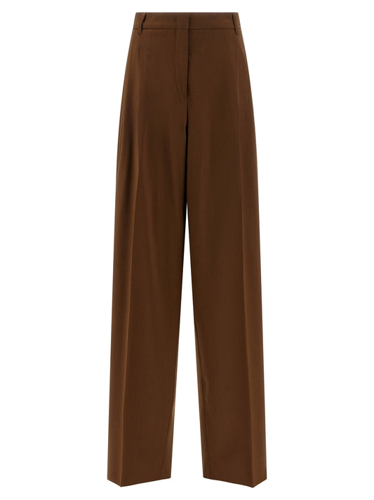 Max Mara Braune Hose aus reiner Schurwolle