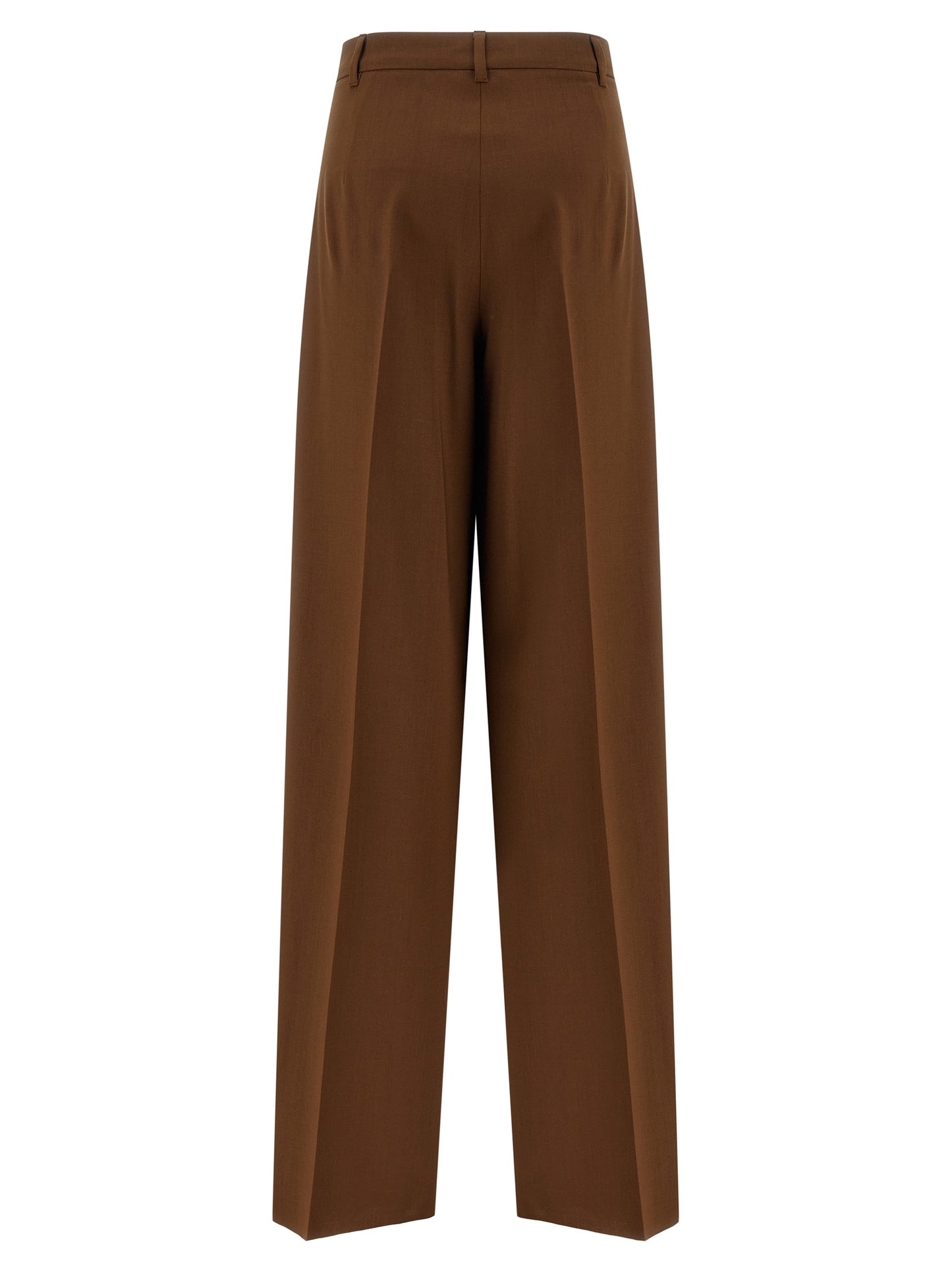 Max Mara Braune Hose aus reiner Schurwolle
