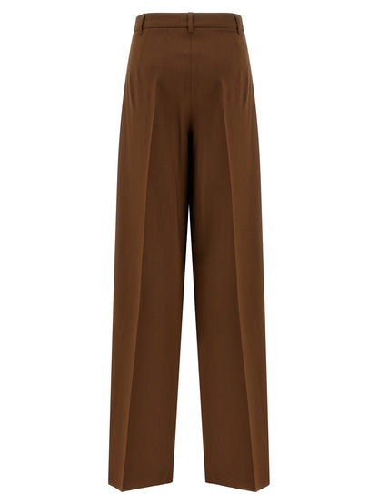 Max Mara Braune Hose aus reiner Schurwolle