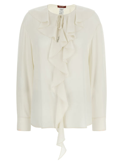 Max Mara Seidenbluse in Weiß