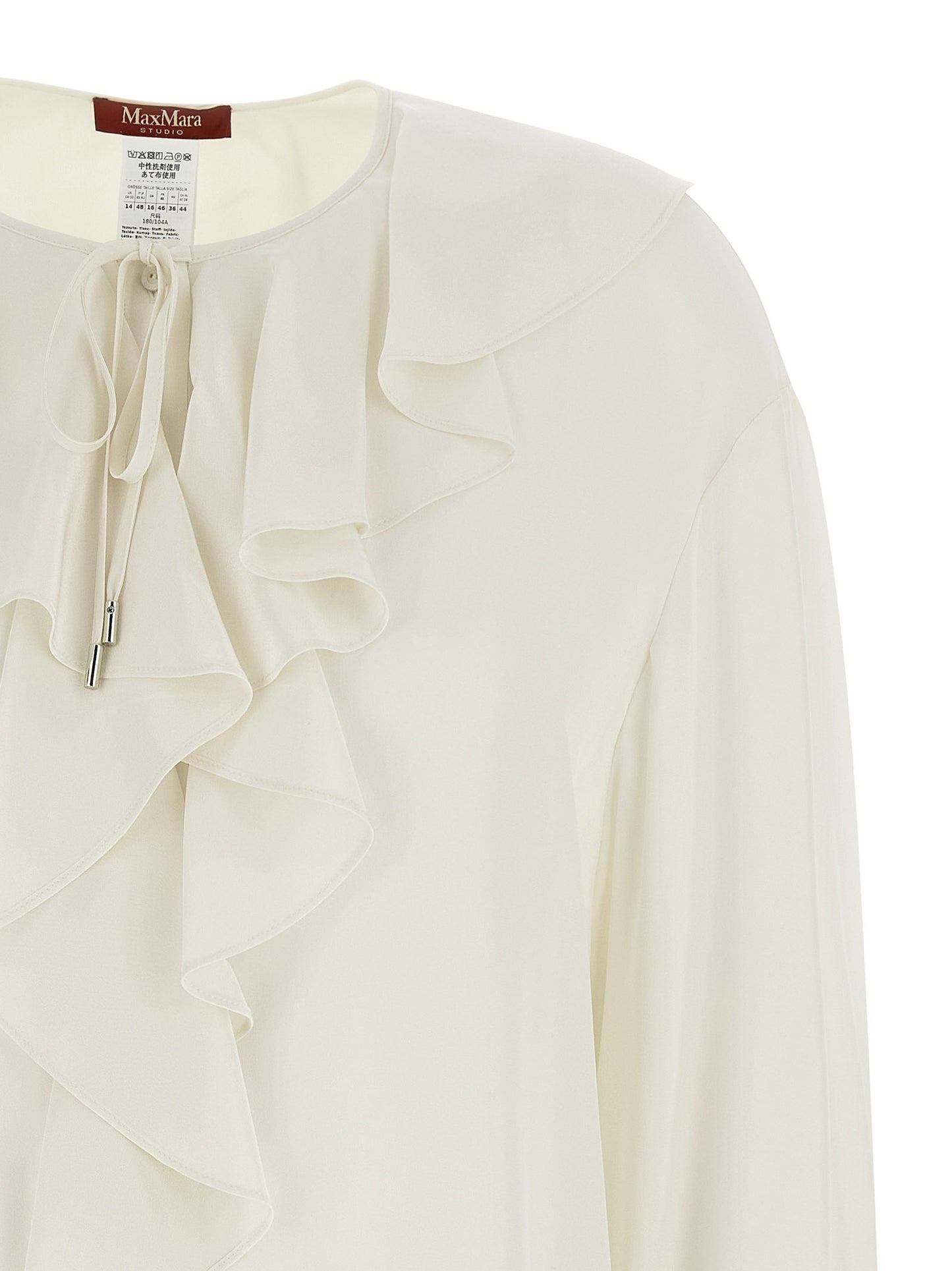 Max Mara Seidenbluse in Weiß