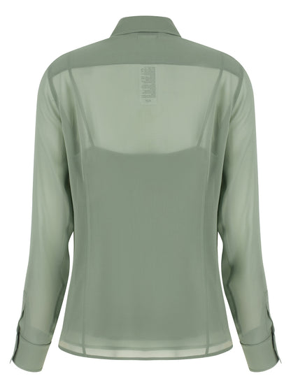 Max Mara Zweifarbige Seidenbluse