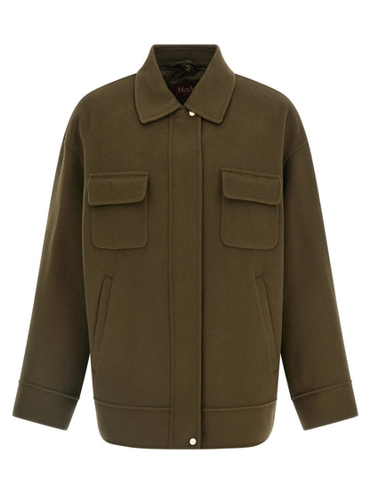 Max Mara Zweifarbiger Mantel aus Schurwolle