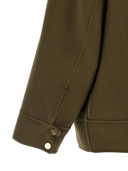 Max Mara Zweifarbiger Mantel aus Schurwolle
