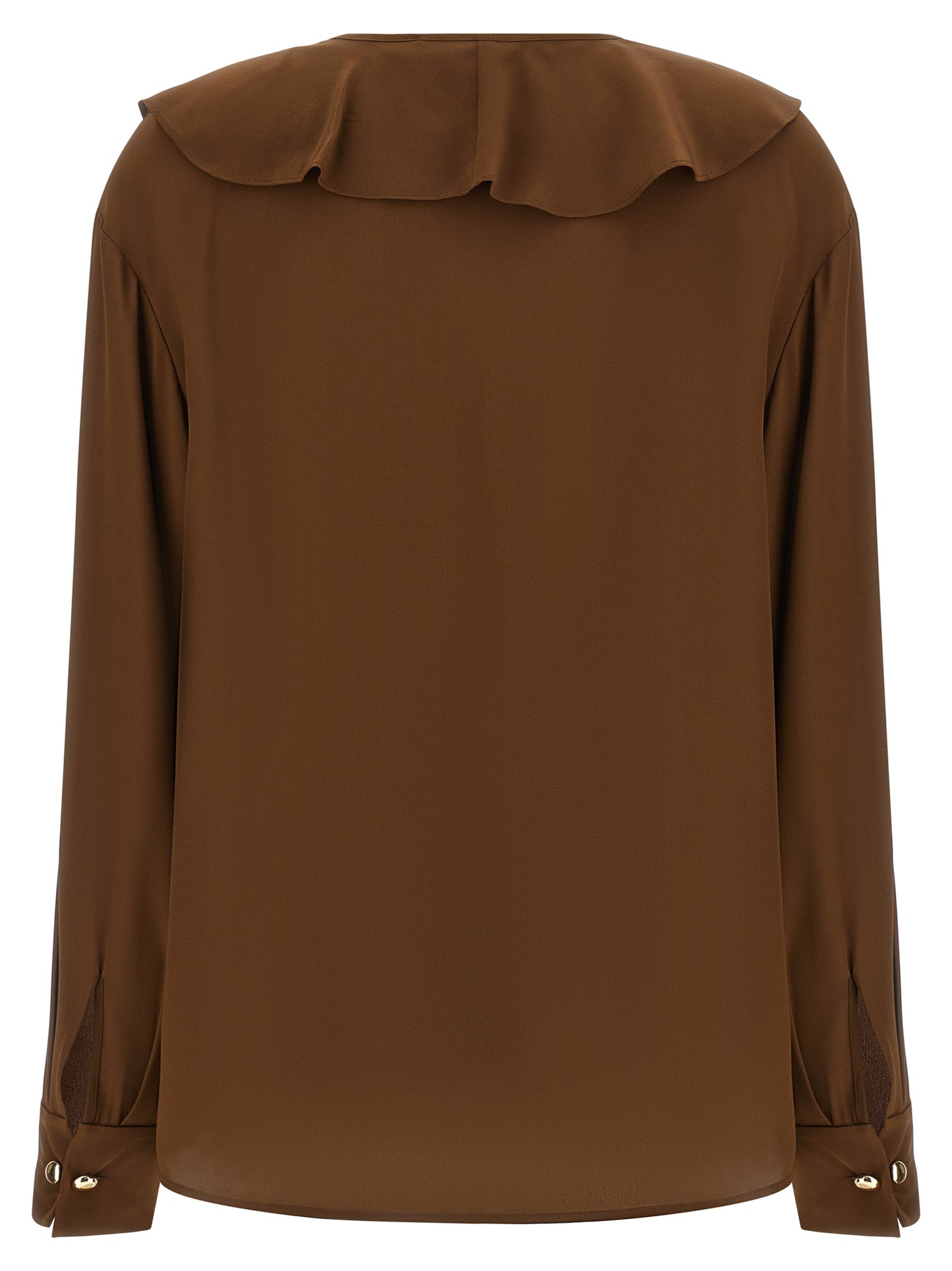 Max Mara Braune Seidenbluse