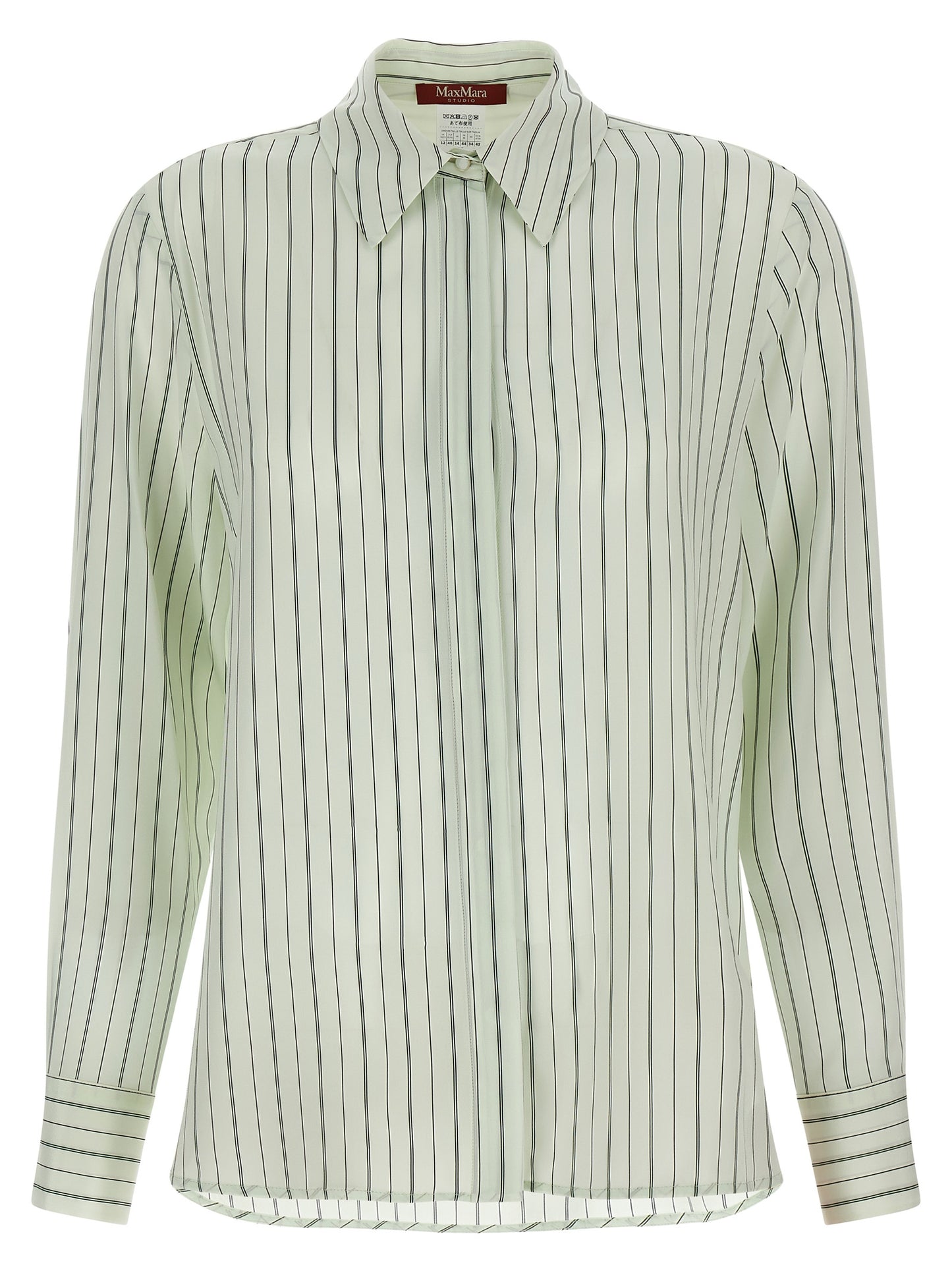 Max Mara Zweifarbige Seidenbluse