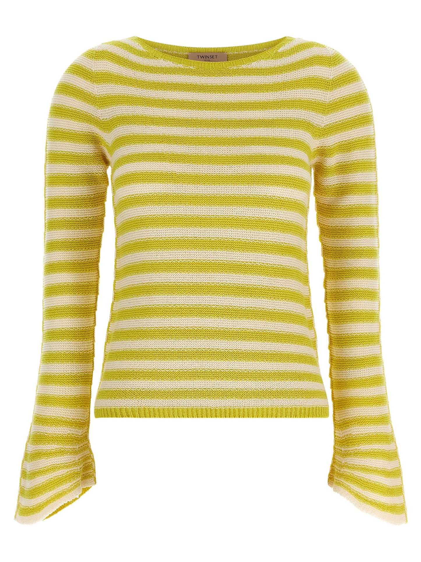 Twinset Baumwoll-Cardigan in Zweifarbenoptik
