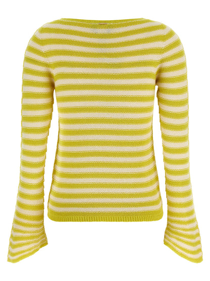 Twinset Baumwoll-Cardigan in Zweifarbenoptik