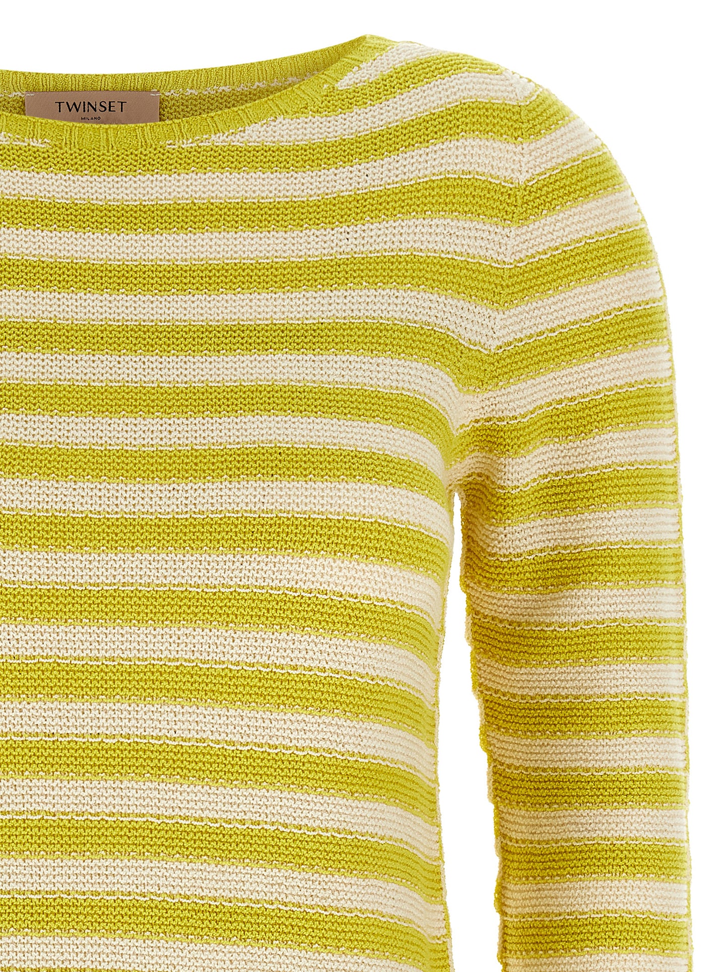 Twinset Baumwoll-Cardigan in Zweifarbenoptik